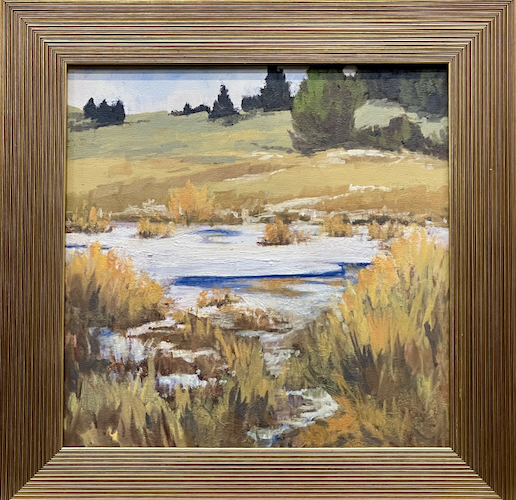 Thin Ice  12 x 12 $650 at Hunter Wolff Gallery